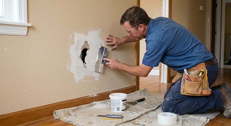 Wall Hole Repair in Kansas City, KS