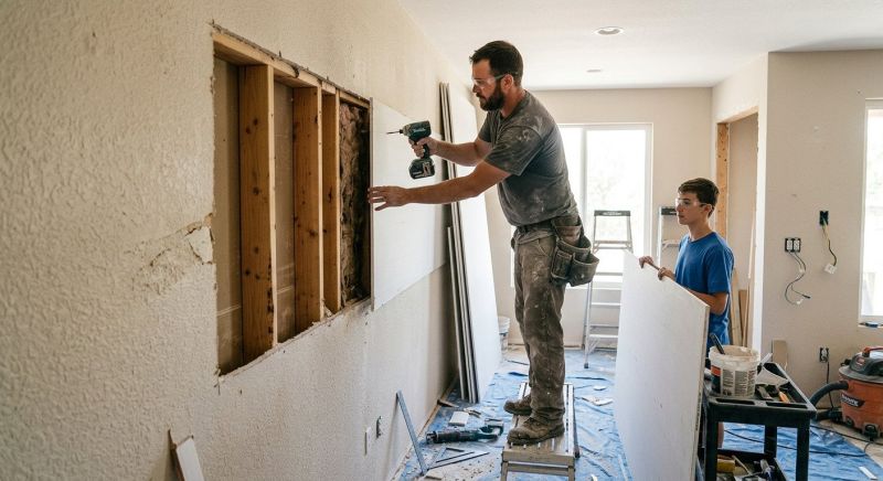 Garage Drywall Replacement in Kansas City, MO
