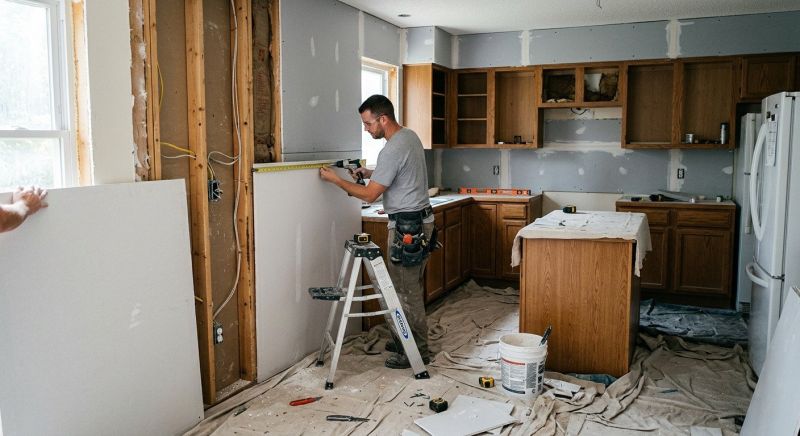 Kitchen Drywall Installation in Denver County, CO